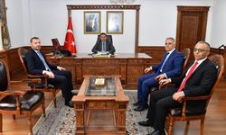 Sanayi ve Teknoloji Bakanlığı yetkililerinden Kırşehir Valisi H. Mete Buhara'ya ziyaret