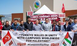 Kırşehir'de üniversite öğrencileri İsrail'in Gazze'ye yönelik saldırılarını protesto etti