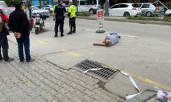 Kırşehir'de belediye işçisine motor bisiklet çarptı!