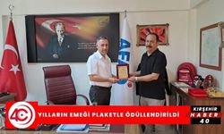 Hanifi Öngör'e Müdür Olgun’dan plaket