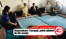 Kaymakam Yampal'dan şehit ailelerine ziyaret