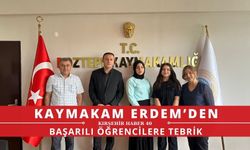 Başarılı öğrencilerden Kaymakam Erdem’e ziyaret