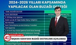 Başkan Ozan'dan 2024-2026 buzağı destekleri hakkında açıklama