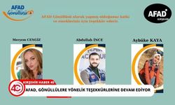 AFAD’dan gönüllülerine teşekkür