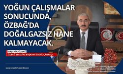 Özbağ'da doğalgaz sorunu çözülüyor!