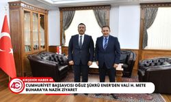 Kırşehir Cumhuriyet Başsavcısı Oğuz Şükrü Ener ile Vali H. Mete Buhara bir arada