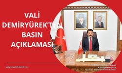 Vali Demiryürek, basın açıklamasında bulundu