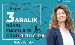 Başkan Baltalık’tan Dünya Engelliler Günü mesajı