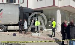Direksiyon başında rahatsızlanan tır sürücüsü dükkana çarptı