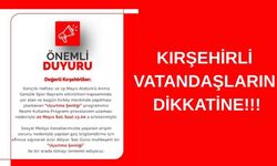 Kırşehir’de “Uçurtma Şenliği” ertelendi