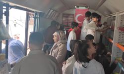 Gezici Kütüphane Boztepe’de öğrencilerle buluştu