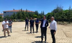 Kaymakam Erdoğan, İlçe Meydanındaki Çalışmaları Yerinde İnceledi