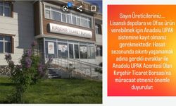 Kırşehir Ticaret Borsası’ndan üreticilere “Anadolu UPAK kaydı” uyarısı
