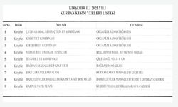 Kurban kesim yerleri belirlendi