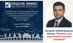 Kırşehir SMMO Başkanı Ziya Memiş'ten Kurban Bayramı Mesajı