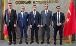 Çiçekdağı Kaymakamı Murat Görmüş’e Nezaket Ziyareti