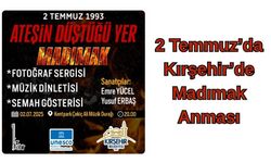 Kırşehir Belediyesi’nden Madımak Katliamı İçin Etkinlik