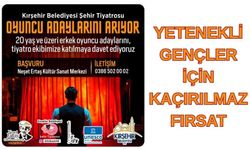 Kırşehir Belediyesi Şehir Tiyatrosu, Erkek Oyuncu Adaylarını Arıyor