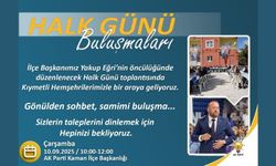 Yakup Eğri’den “Halk Günü” Buluşmaları