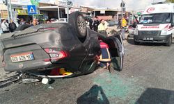 Çorum’da takla atan otomobilin sürücüsü yaralandı