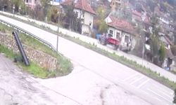 Amasya’da otomobilin takla attığı kaza kamerada