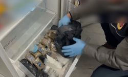 Buzdolabından esrar ve kokain gardıroptan tabanca ve para çıktı