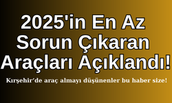 2025’in En Az Arıza Yapan Araçları!