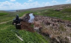 Kırşehir'de İkizağıl Göleti İçin Dere Islahı Devam Ediyor