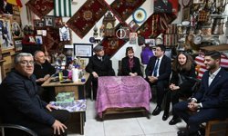 Başkan Ekicioğlu ve Güldem Atabay Ahi Esnafını Ziyaret Etti