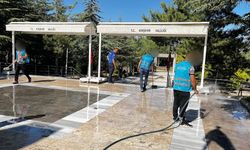 Denetimli Serbestlik Yükümlülerinden Şehitlikte Temizlik Seferberliği