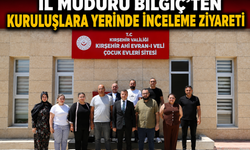 İl Müdürü Bilgiç'ten Kuruluşlara Yerinde İnceleme Ziyareti