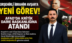 Kırşehirli İbrahim Avşar'a AFAD'da Kritik Görev
