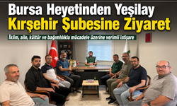 Bursa Heyetinden Yeşilay Kırşehir Şubesine Ziyaret