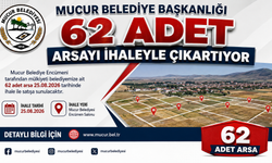 MUCUR BELEDİYE BAŞKANLIĞIN’DAN 62 ADET ARSA SATIŞI!