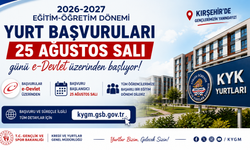 KYK YURT BAŞVURULARI 25 AĞUSTOS’TA BAŞLIYOR