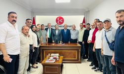 KAMANLILARDAN MHP İL BAŞKANI DENİZ’E HAYIRLI OLSUN ZİYARETİ