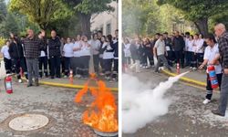 Kırşehir’de Öğrencilere Uygulamalı Yangın Söndürme Eğitimi