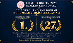 Kırşehir Öğretmenevi Vergi Sıralamasında Sektör Birincisi