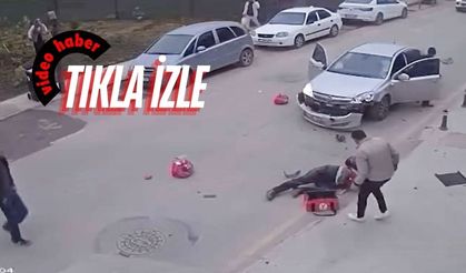Otomobille çarpışan motosikletteki sürücü yaralandı