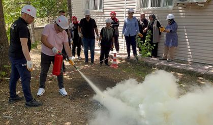 AFAD'dan Çiçekdağı'nda Yangın Farkındalık Eğitimi