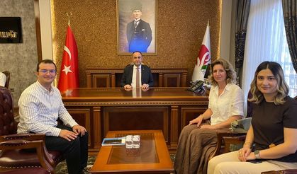 Halk Bank Şube Müdürü Gümüş’ten Kaymakam Yüksel’e Ziyaret