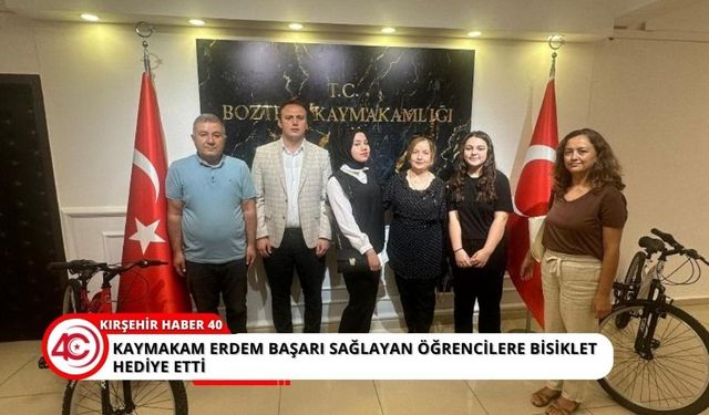 Boztepe Kaymakamı Hamza Erdem'den öğrencilere anlamlı hediye