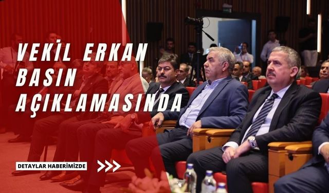 Vekil Necmettin Erkan, Kayseri'de Dış Ticaret Rakamları basın açıklamasına katıldı