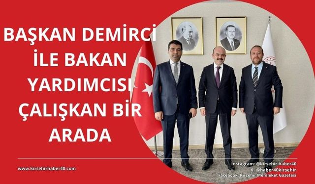 Başkan Demirci, Aile ve Sosyal Hizmetler Bakan Yardımcısı Adil Çalışkan ile görüşme yaptı