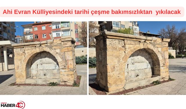 Ahi Evran Külliyesindeki tarihi çeşmeden su akmıyor