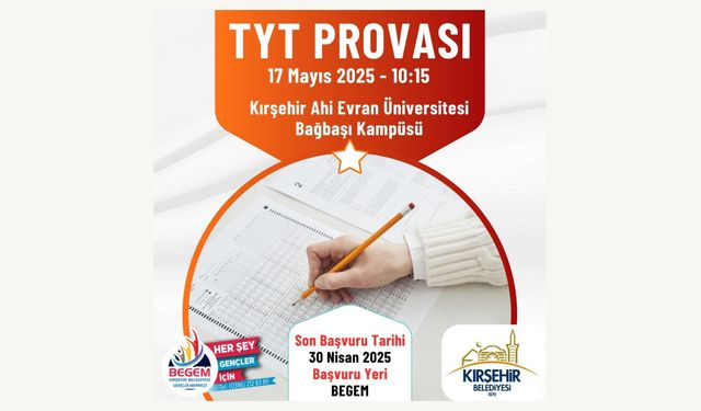 TYT provasının son başvuru tarihi 30 Nisan