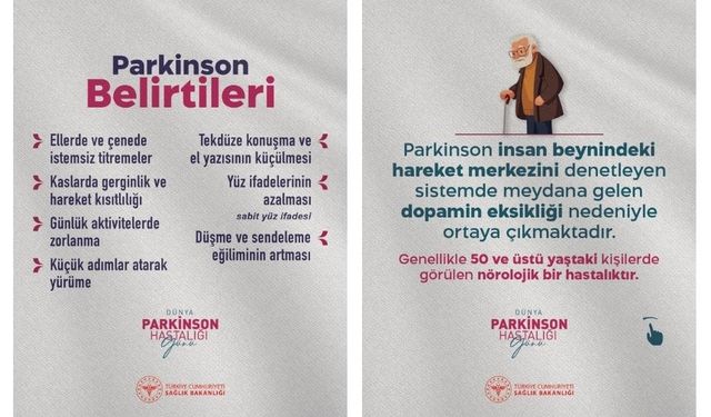 Kırşehir İl Sağlık Müdürlüğü’nden parkinson hastalığına dikkat çeken bilgilendirme