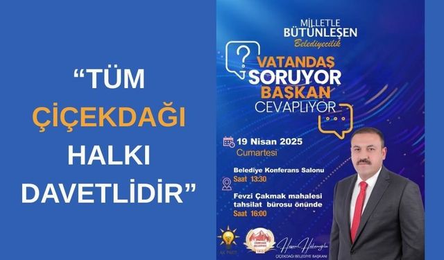 Başkan Hakanoğlu’ndan açık davet