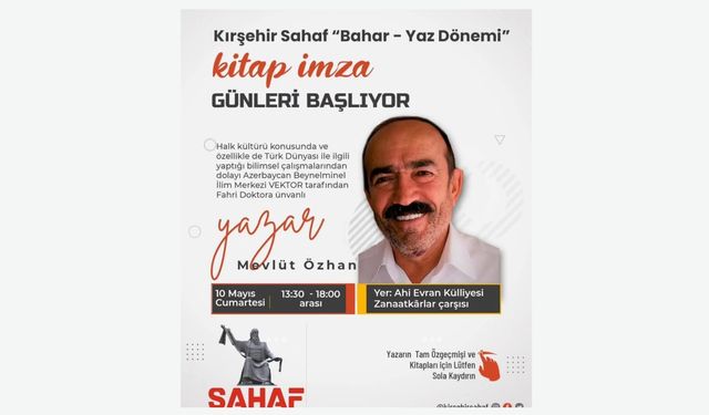 Kırşehir'de beklenen kitap imza günleri başlıyor