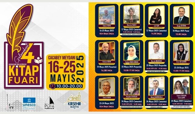 Kırşehir Belediyesi’nin 4. Kitap Fuarı Başlıyor: Ünlü İsimler Kırşehir’de Okurlarla Buluşuyor